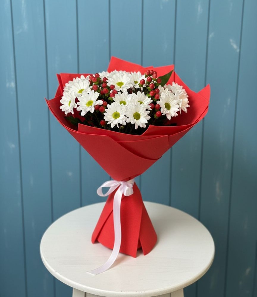 Букет цветов из: Хризантемы в городе Мыски