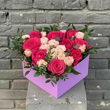 Цветочная композиция из Розы в коробке в городе Мыски