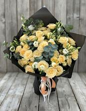 Букет цветов из:  Розы и Лизиантусы в городе Мыски