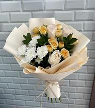 Букет цветов из:  Розы и Хризантемы в городе Мыски