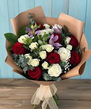 Букет цветов из:  Розы и Альстромерии в городе Мыски