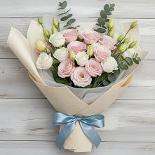 Букет цветов из:  Лизиантусы #REPLACE_PRED# городе Мыски