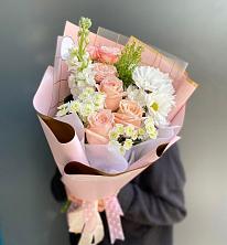 Букет цветов из:  Хризантемы и Розы в городе Мыски