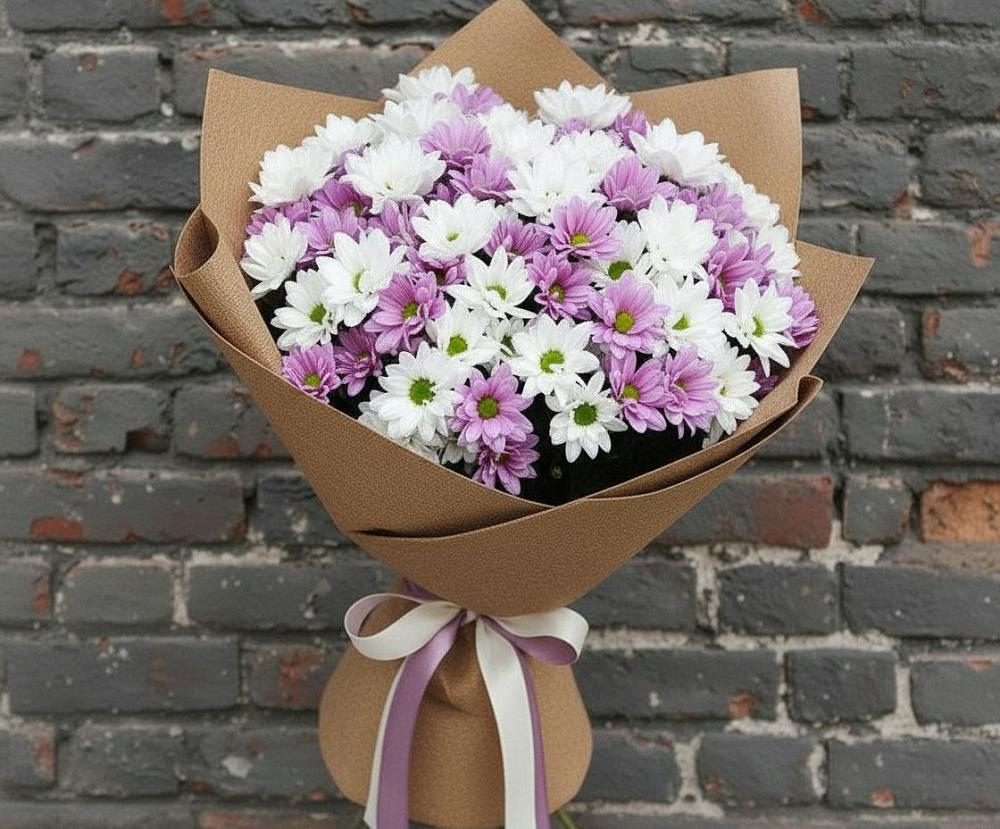 Букет цветов из: Хризантемы в городе Мыски