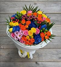 Букет цветов из:  Розы и Хризантемы в городе Мыски