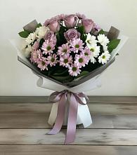 Букет цветов из:  Хризантемы и Розы в городе Мыски