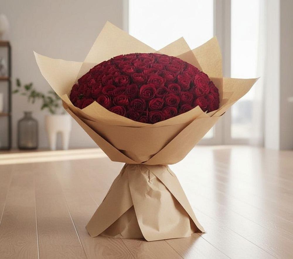 Букет 101 Красная роза в городе Мыски