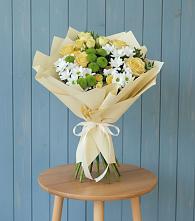 Букет цветов из:  Хризантемы и Розы #REPLACE_PRED# городе Мыски