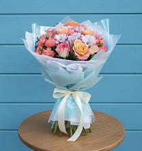Букет цветов из:  Хризантемы и Розы в городе Мыски