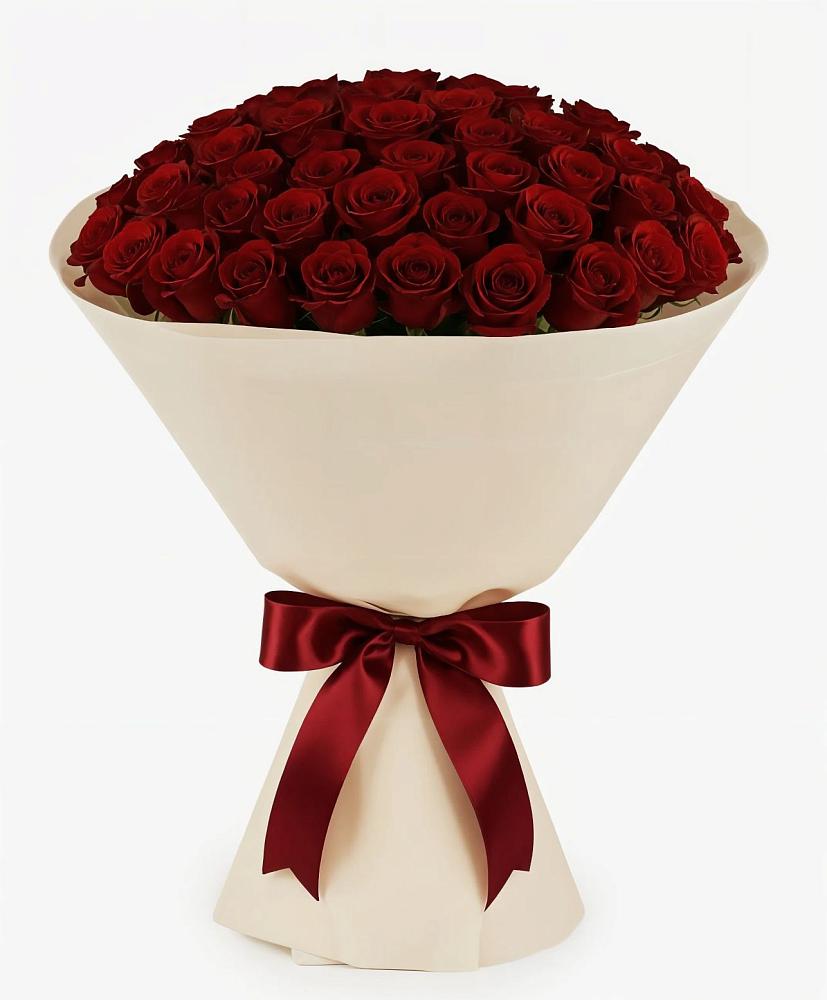 Букет 101 Бордовая роза Блэк Бакарра в городе Мыски