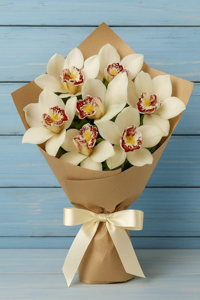 Букет цветов из: Орхидеи и Розы в городе Мыски