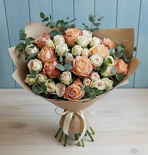 Букет цветов из:  Альстромерии и Розы в городе Мыски