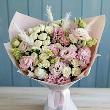 Букет цветов из:  Альстромерии и Розы в городе Мыски