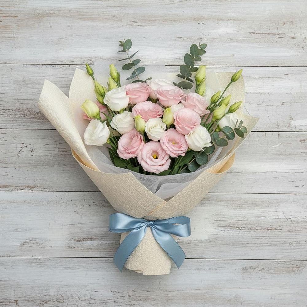 Букет цветов из: Лизиантусы в городе Мыски